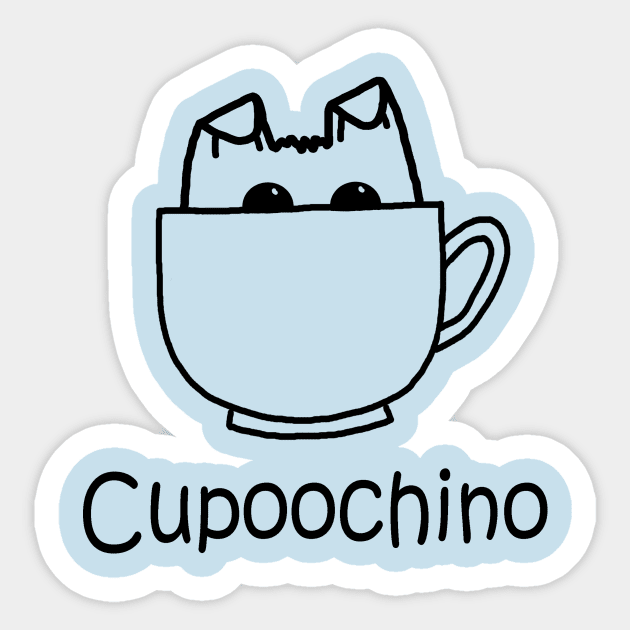 Cupoochino Pocket Sticker by PelicanAndWolf